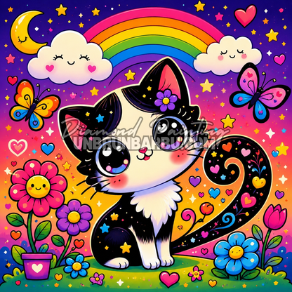 diamond painting le plus mignon des chatons 60x60 illustration