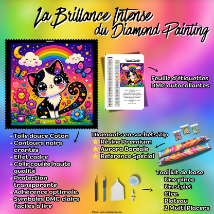 diamond painting le plus mignon des chatons 60x60 kit complet