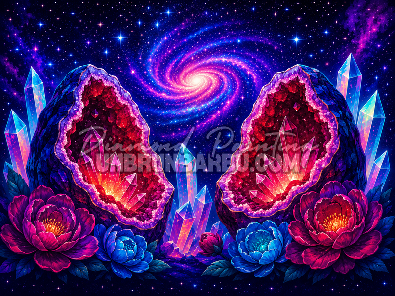 diamond painting legende des geodes eternelles 120x90 cm illustration