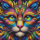 Diamond Painting - Les Murmures du Chat Énigmatique (80cm x 80cm) - UnBrunBarbu