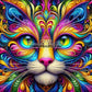 Diamond Painting - Les Murmures du Chat Énigmatique (80cm x 80cm) - UnBrunBarbu