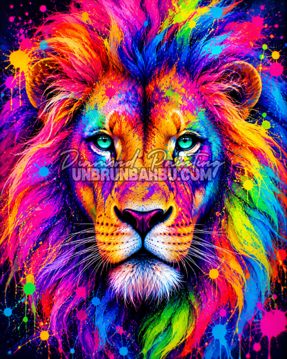 diamond painting lion energie pop art 70x90 illustration