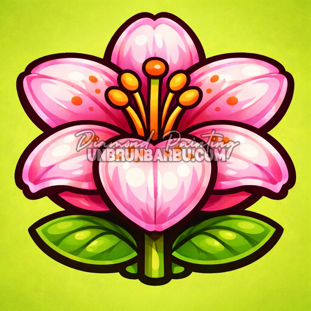 diamond painting lys 20x20 fleur