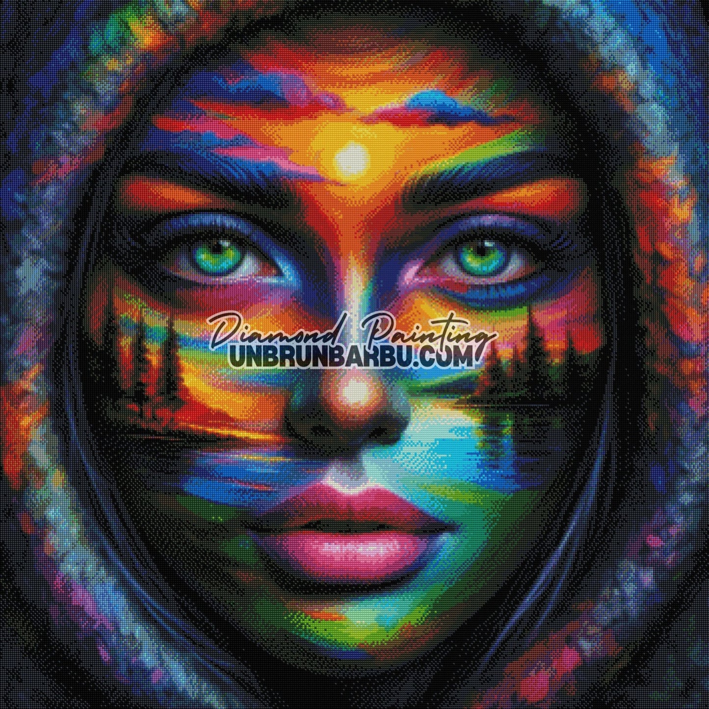 Diamond Painting - Miroir de l'Infini (90cm x 90cm) - UnBrunBarbu