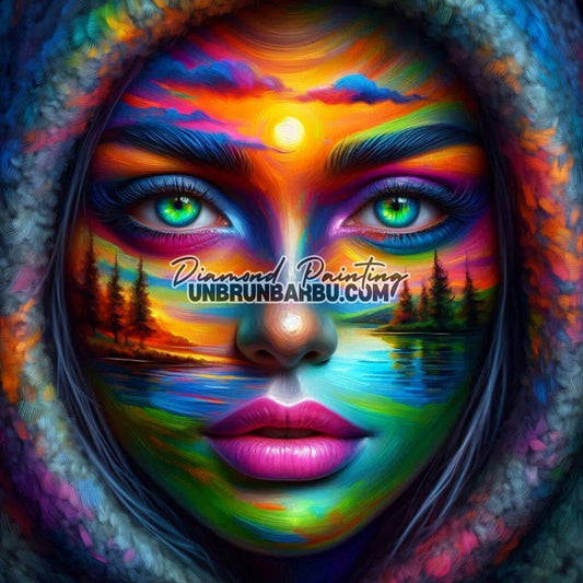 Diamond Painting - Miroir de l'Infini (90cm x 90cm) - UnBrunBarbu
