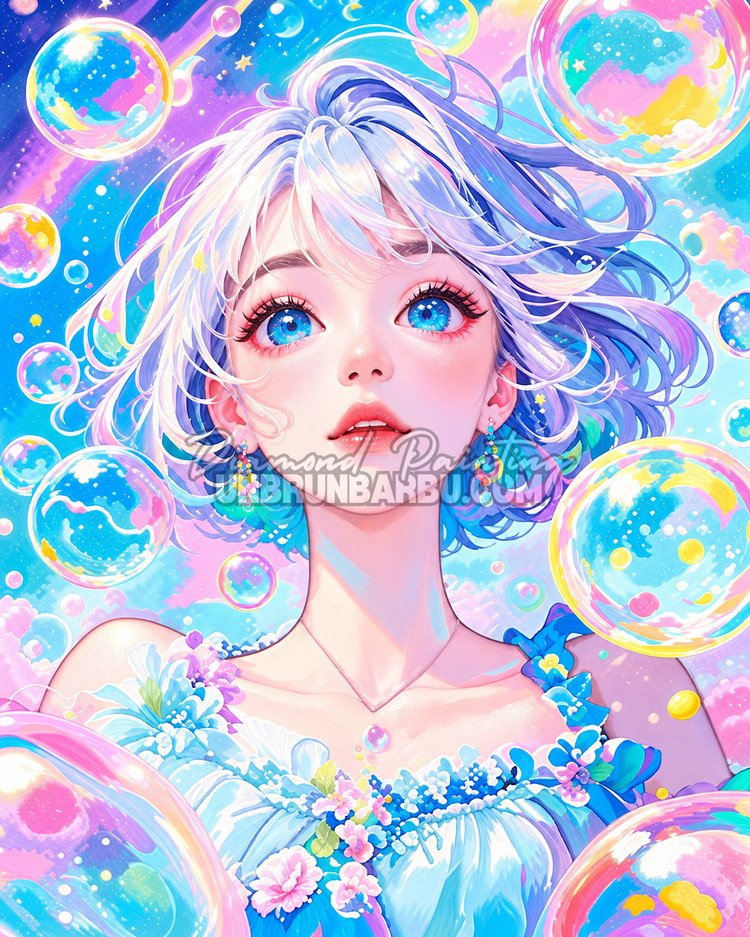 Diamond Painting – Muse aux Bulles de Rêve - 40x50 cm