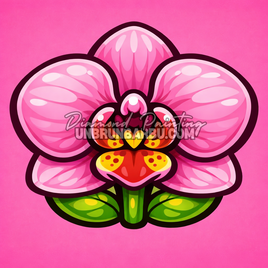 diamond painting orchidee 20x20 fleur elegante