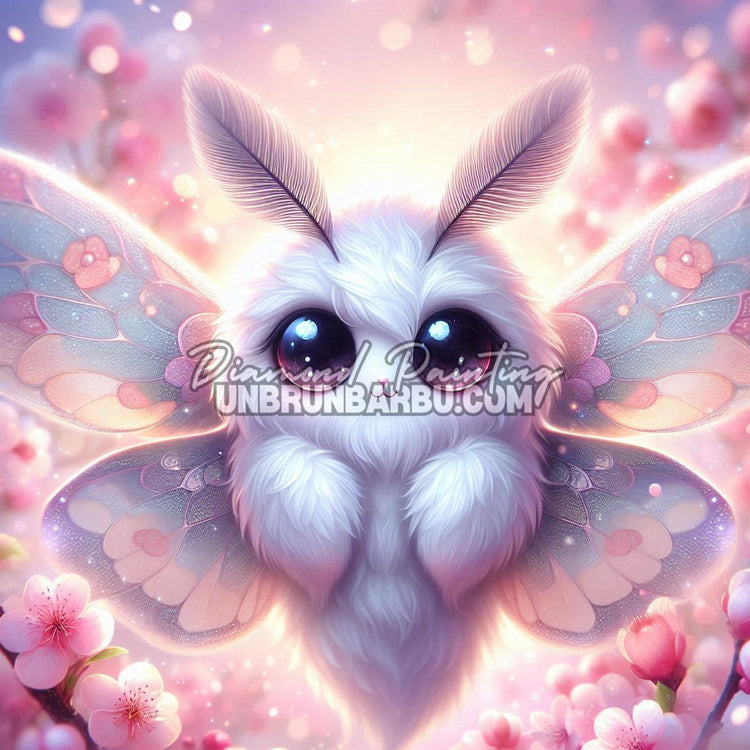 illustration diamond painting creature papillon magique mignonne pastel