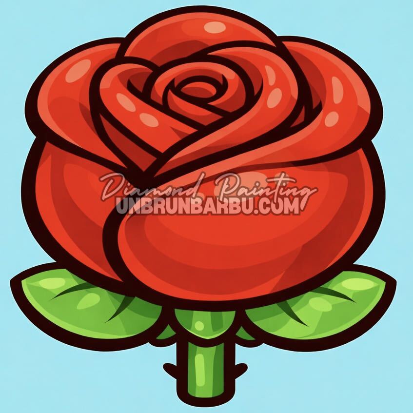 diamond painting rose 20x20 fleur romantique