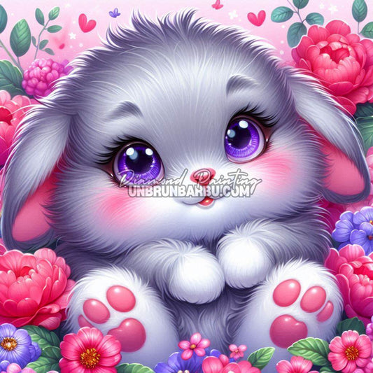 diamond painting sagesse douce du lapin 70x70 illustration principale