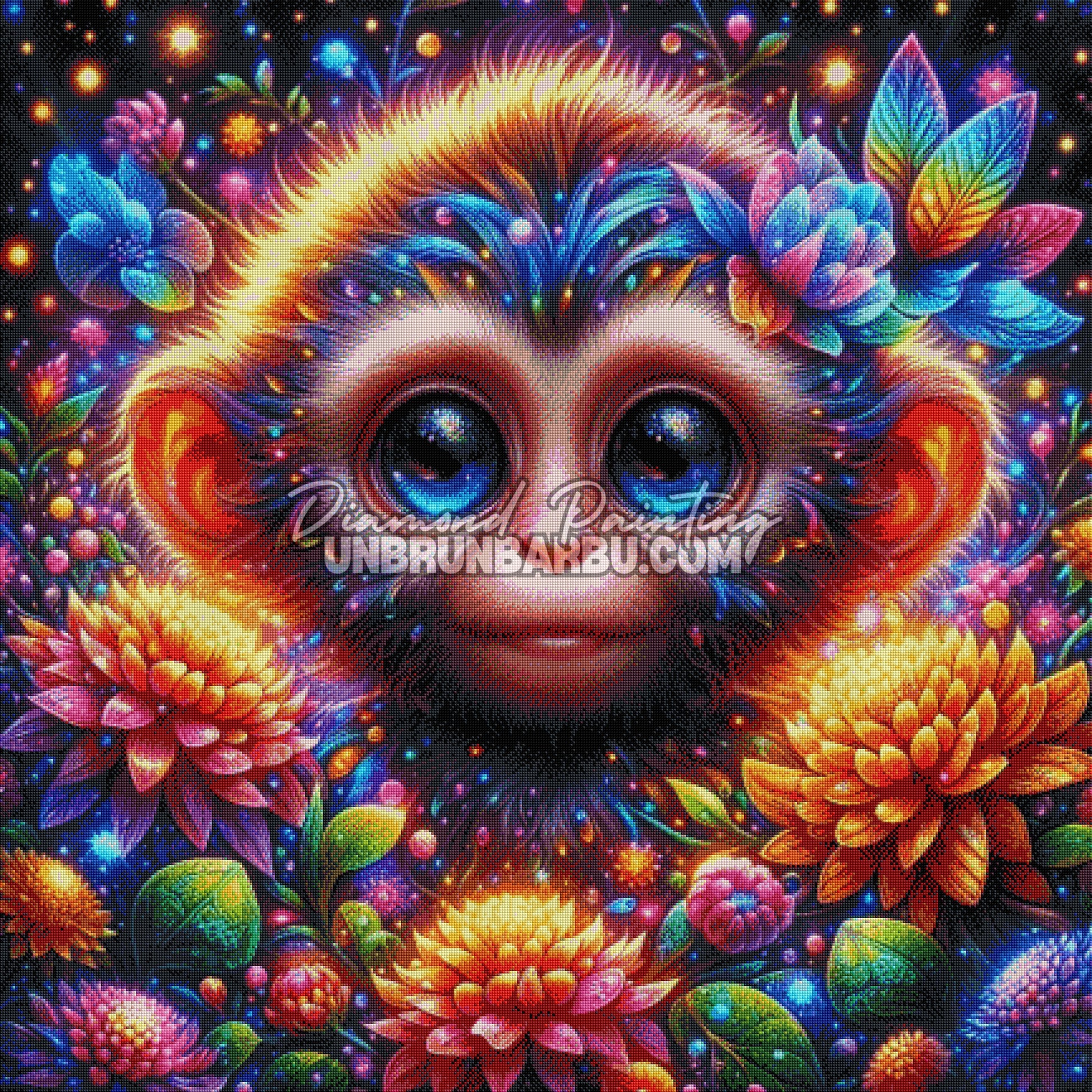 rendu diamond painting singe effet diamants brillants