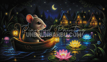 diamond painting souris ceremonie des nenuphars 120x70 cm rendu diamante