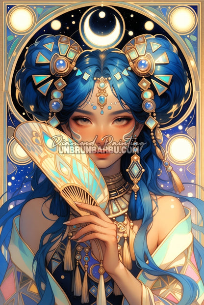 diamond painting splendeur astrale 80x120 cm illustration reine celeste