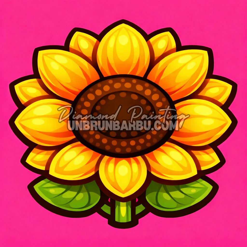 diamond painting tournesol jaune 20x20