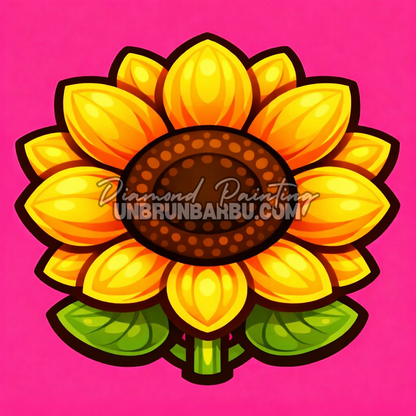 diamond painting tournesol jaune 20x20