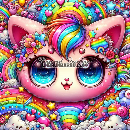 Diamond Painting - Voyage Fantastique du Chat Kawaii (90cm x 90cm) - UnBrunBarbu