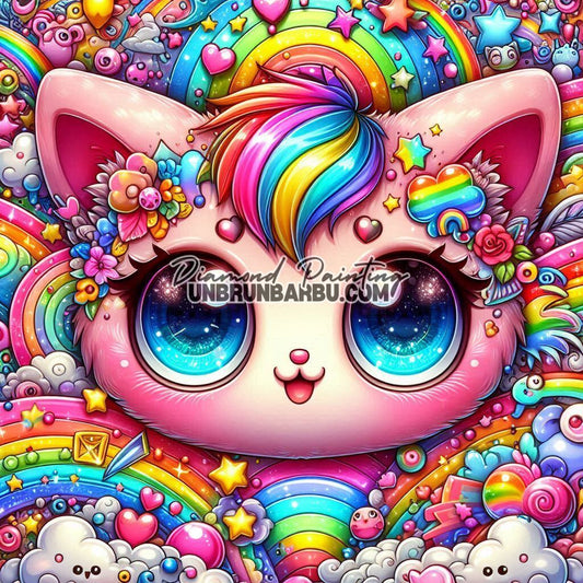 Diamond Painting - Voyage Fantastique du Chat Kawaii (90cm x 90cm) - UnBrunBarbu
