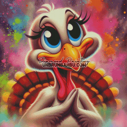 Dindon à la mode (80cm x 80cm) - UnBrunBarbu