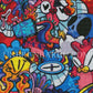 Éclat Street Art, L’Étrange Réunion. (50cm × 65cm). - UnBrunBarbu
