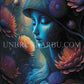 Éclosion Bleue : La Femme des Fleurs. (70cm x 105cm) - UnBrunBarbu