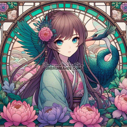 Enchantement du Jardin Secret (100cm x 100cm) - UnBrunBarbu