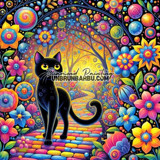 Énigme du Chemin Multicolore (90cm x 90cm) - UnBrunBarbu