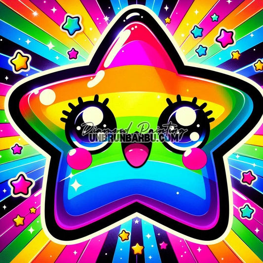 Étoile Arc - en - Ciel Magique (60cm x 60cm) - UnBrunBarbu