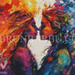 Etreinte Arc - en - ciel. (90cm x 60cm) - UnBrunBarbu
