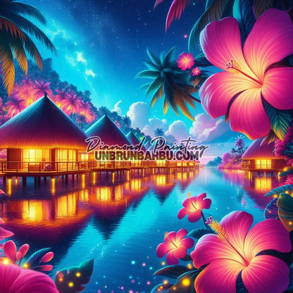 Évasion Polynésienne (90cm x 90cm) - UnBrunBarbu