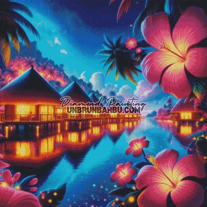 Évasion Polynésienne (90cm x 90cm) - UnBrunBarbu