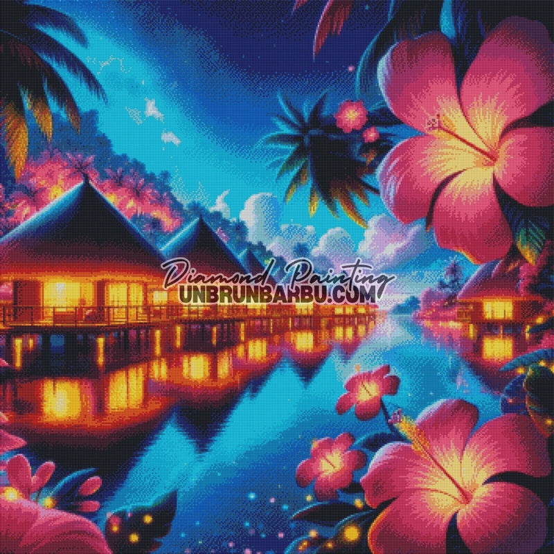 Évasion Polynésienne (90cm x 90cm) - UnBrunBarbu