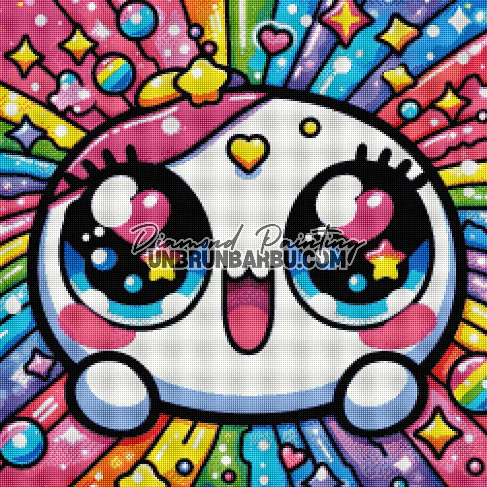 Explosion de Joie Arc - en - Ciel (60cm x 60cm) - UnBrunBarbu