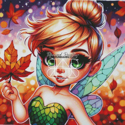 Fée d'Automne (80cm x 80cm) - UnBrunBarbu
