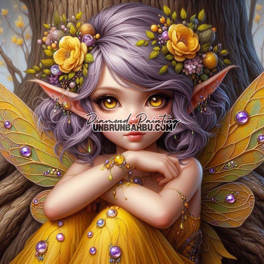 Fée des Bois Enchantés (120cm x 120cm) - UnBrunBarbu