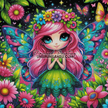Fée des Jardins (100cm x 100cm) - UnBrunBarbu