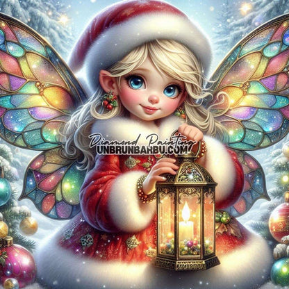 Fée Lumineuse de Noël (120cm x 120cm) - UnBrunBarbu