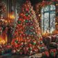 Féérie Royale Sapin Scintillant et Cheminée de Noël. (120cm x 120cm). - UnBrunBarbu