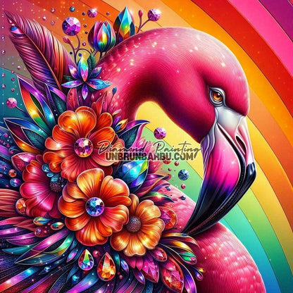 Flamant Jewel (90cm x 90cm) - UnBrunBarbu
