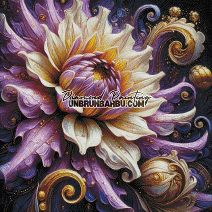 Fleur Enchantée des Rêves Éthérés (80cm x 80cm) - UnBrunBarbu