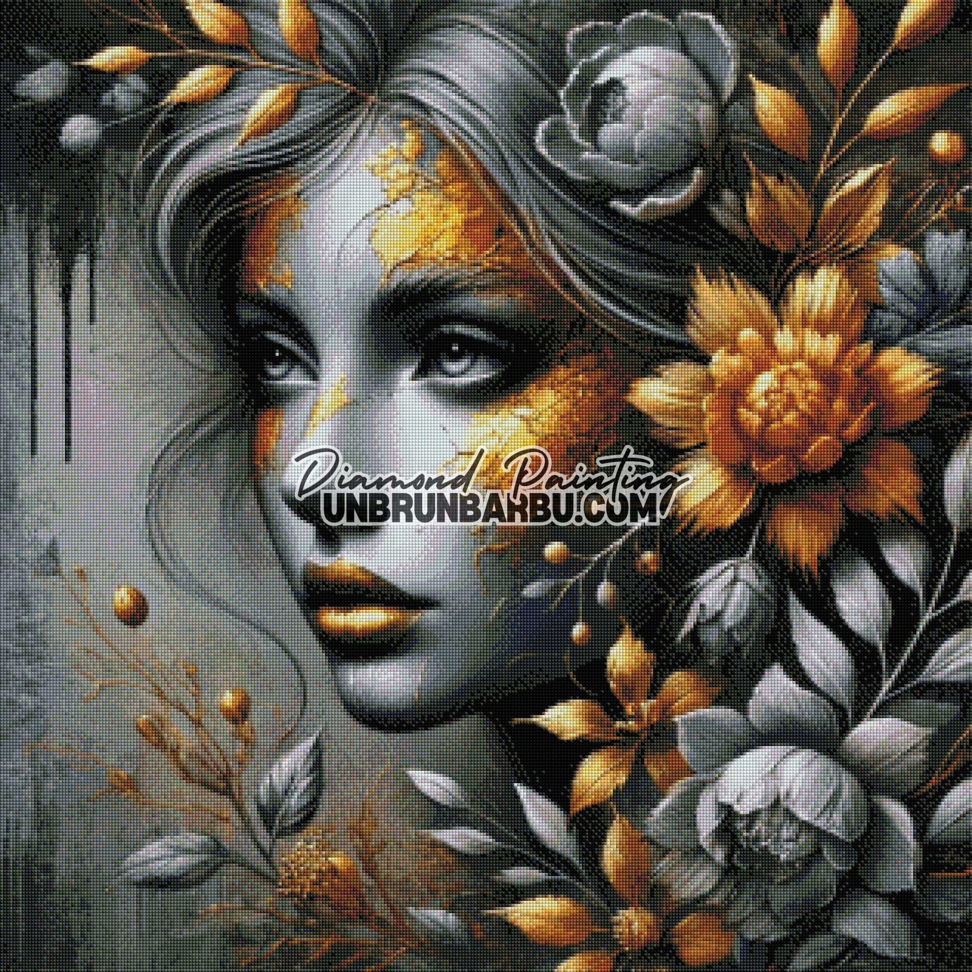 Fleurs Magiques été Éternel (80cm x 80cm) - UnBrunBarbu