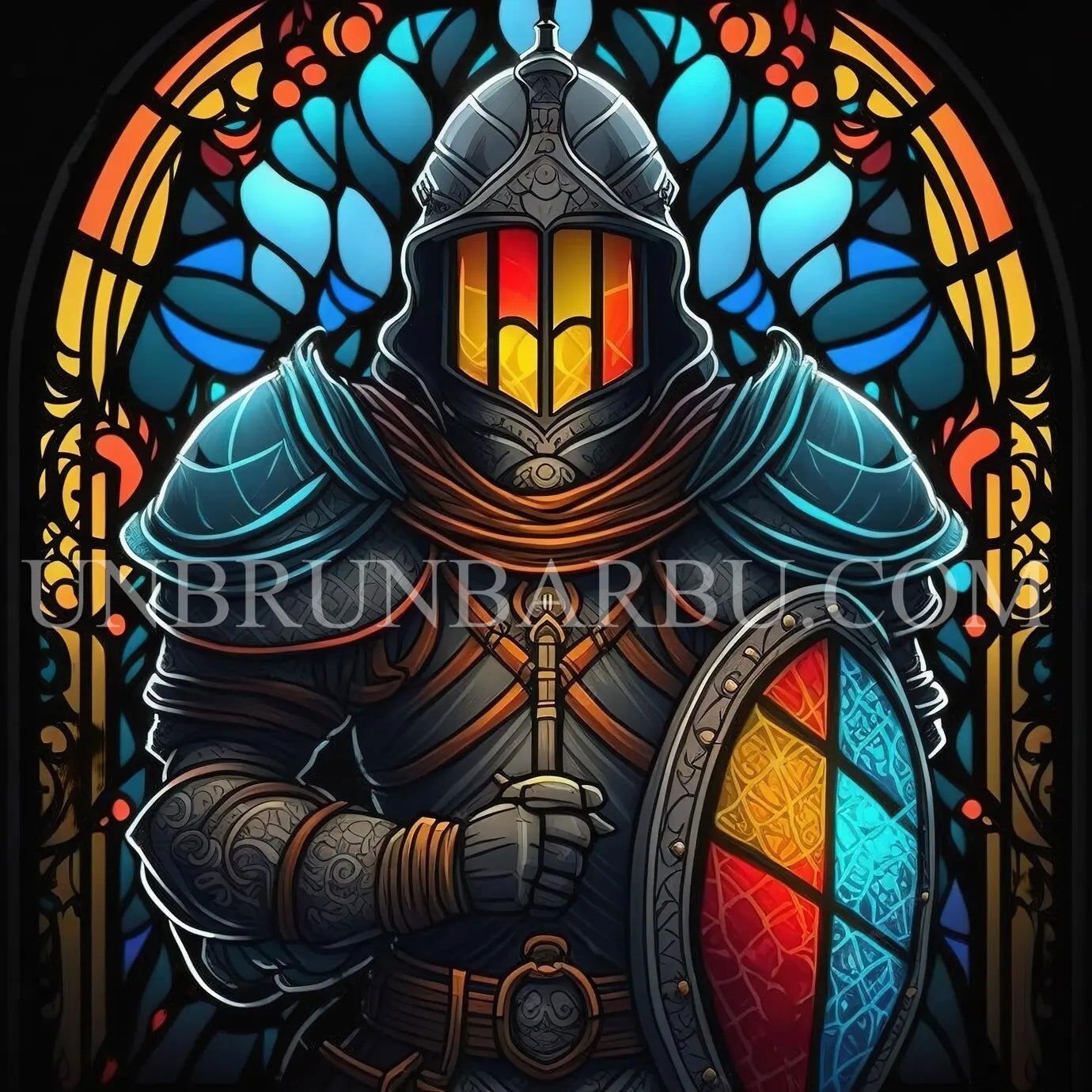 Gardien d’Eclat Eternel. (80cm x 80cm). - UnBrunBarbu