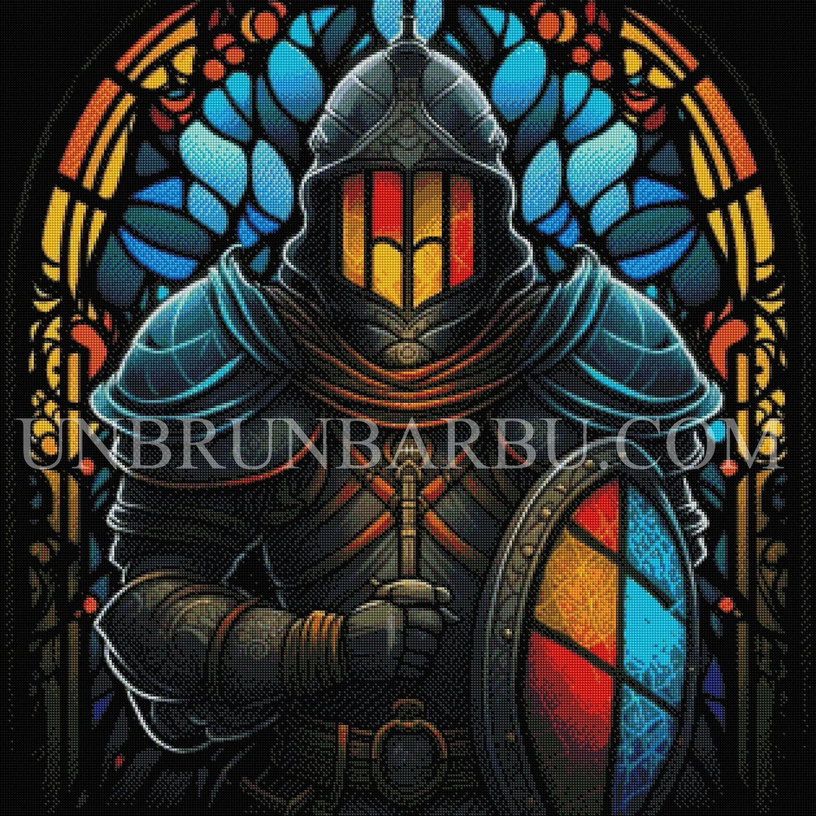 Gardien d’Eclat Eternel. (80cm x 80cm). - UnBrunBarbu
