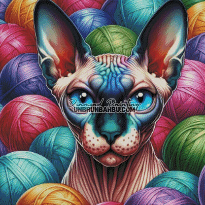 Gardien des Fils Colorés (80cm x 80cm) - UnBrunBarbu
