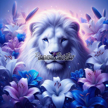 Gardien des Lys (100cm x 100cm) - UnBrunBarbu