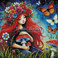 Gardienne des Champignons Enchantés (100cm x 100cm) - UnBrunBarbu