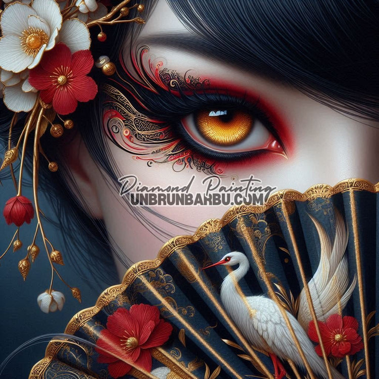 Geisha au Regard d’Or (70cm x 70cm)