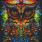 Hibou Arc - en - ciel Éblouissant. (60cm × 75cm). - UnBrunBarbu