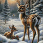 Instant magique sous la neige. (60cm x 70cm). - UnBrunBarbu