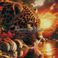 Jaguar au Soleil Couchant (90cm x 90cm) - UnBrunBarbu