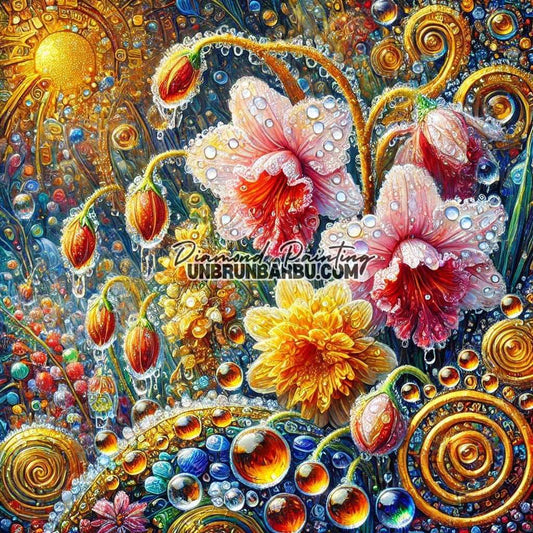 Jardin Caché des Échos de Lumière (100cm x 100cm) - UnBrunBarbu